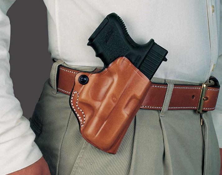 Desantis Leather Gun Holsters Desantis Leather DeSantis Style 019 Mini Scabbard Glock 19/23/32 Black Right Hand