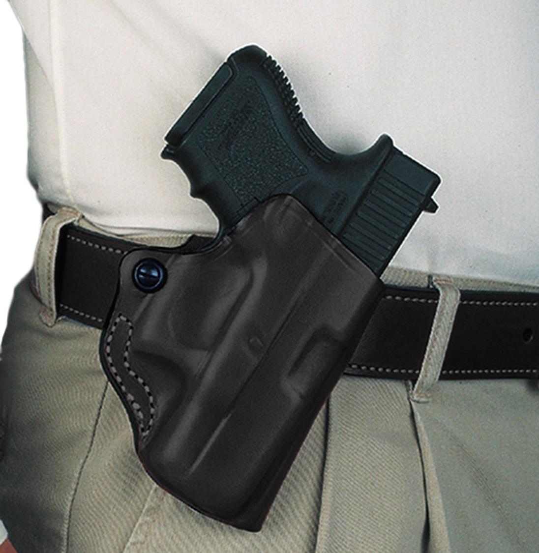 Desantis Leather Gun Holsters Desantis Leather DeSantis Style 019 Mini Scabbard S&W M&P Shield 9/40 Black Right Hand