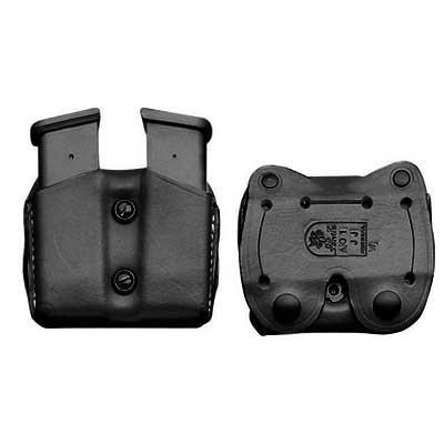 Desantis Leather Pouches|Magazine Holsters Desantis Leather DeSantis Double Magazine Pouch for Colt Gov't 45 Black Ambi
