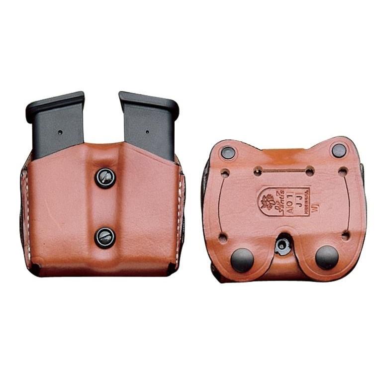 Desantis Leather Shooting|Pouches|Magazine Holsters Desantis Leather DeSantis Double Magazine Pouch for Colt Gov't 45 Tan Ambi