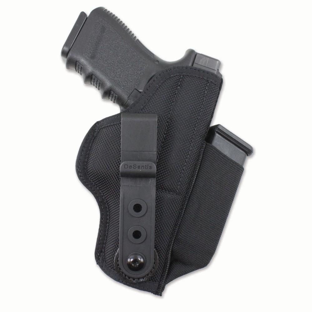 Desantis Leather Gun &amp; Magazine Combo Holsters Desantis Leather Desantis Tuck-This II Holster for Glock 36 Black Ambi