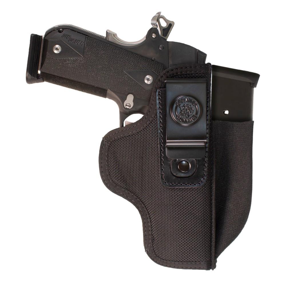 Desantis Leather Gun &amp; Magazine Combo Holsters Desantis Leather DeSantis Pro Stealth Holster for Glock 26/27/29 Black Ambi