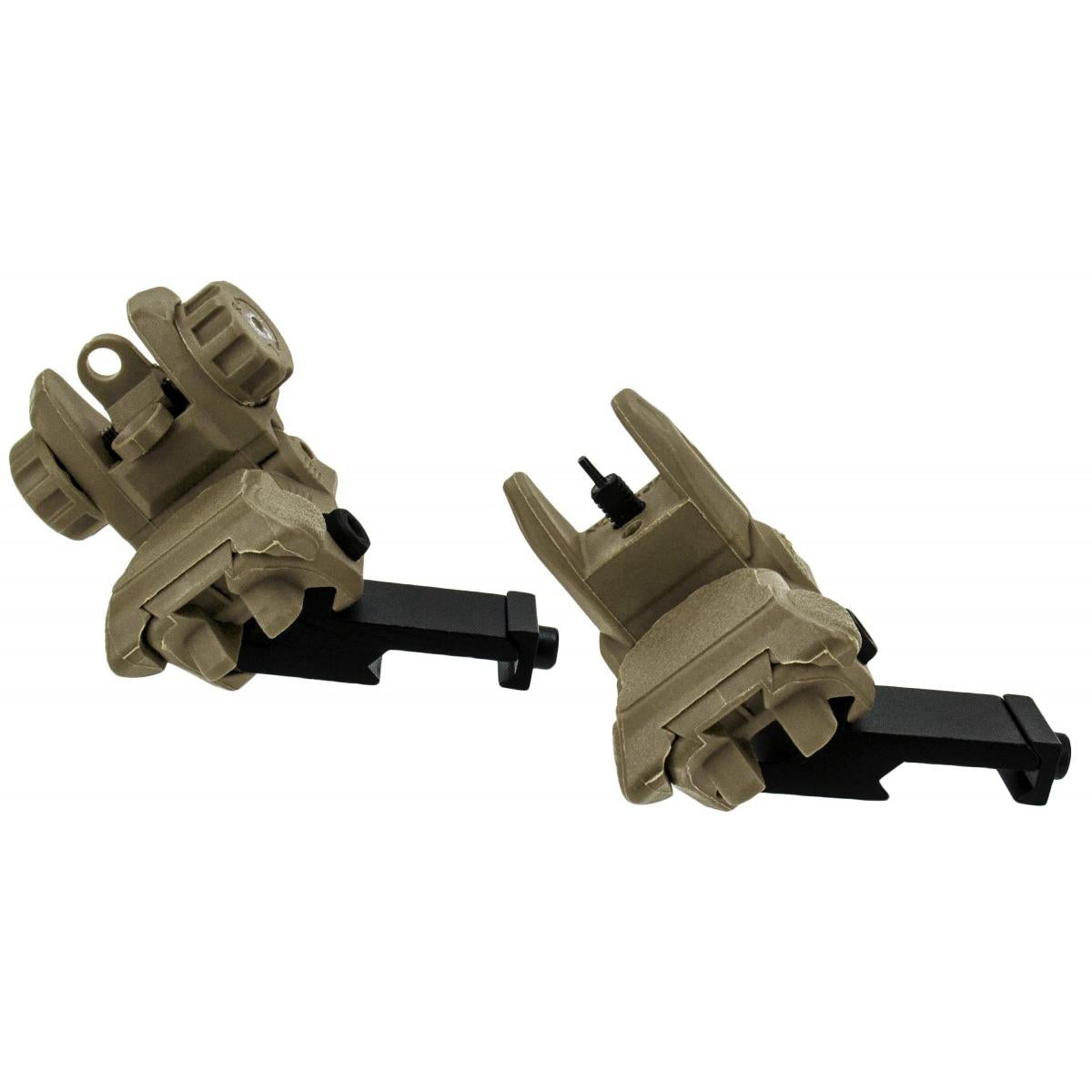 Tacfire Rifle Sights Tacfire  Tacfire AR-15 45 Degree/Low Profile Pop Up Sights - Tan