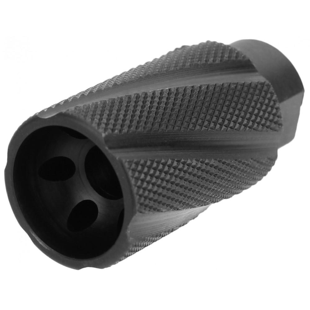 Tacfire Muzzle Devices Tacfire  Tacfire Knurled Linear Compensator Sound & Concussion Forwarder 223/5.56 1/2x28 Black