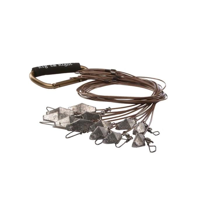 AdvenTec LLC dba Rig Em Right Outdoors Decoy Accessories|Hunting AdvenTec LLC dba Rig Em Right Outdoors Rig 'Em Right Xtreme Coated Cable Decoy Anchors 36" 3oz 12/ct