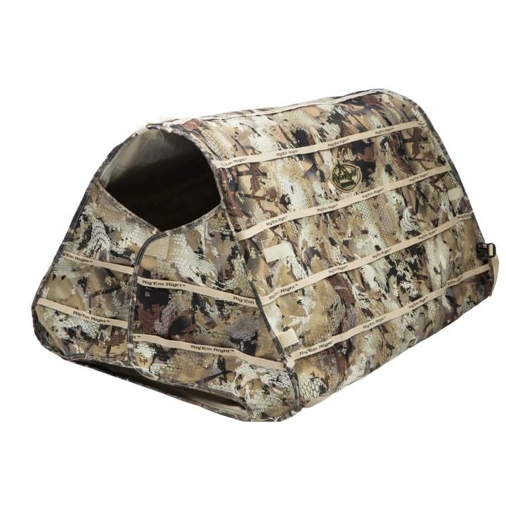 AdvenTec LLC dba Rig Em Right Outdoors Dog Blinds|Hunting AdvenTec LLC dba Rig Em Right Outdoors Rig 'Em Right Field Bully Dog Blind Optifade Marsh