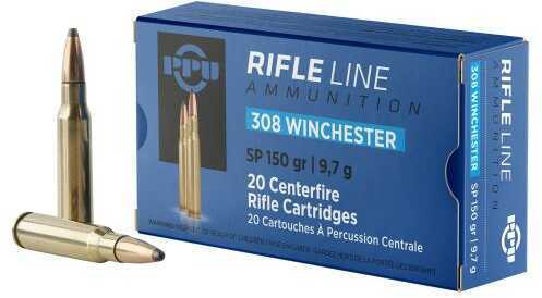 308 Winchester 20 Rounds Ammunition Prvi Partizan 150 Grain Soft Point