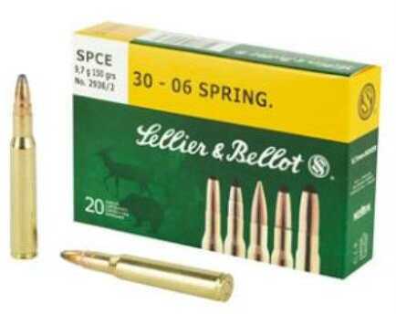 Sellier And Bellot 30-06 Ammo 150 Grain Soft Point, 20 Rounds