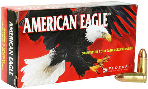 Federal 9mm Luger 50 Rounds Ammunition – 124 Grain Full Metal Jacket