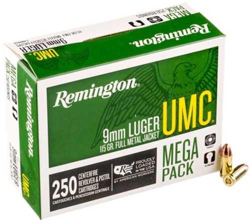 Remington UMC Mega Pack 9mm Luger Ammo – Superior Performance 250 Round Box