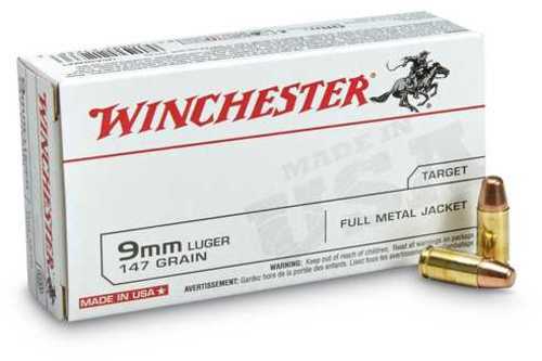 Winchester 9mm Luger 50 Rounds Ammunition – Reliable Full Metal Jacket Performance