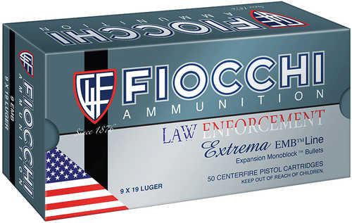Fiocchi 9mmX18mm Ultra Police Ammo – Reliable Full Metal Jacket Performance