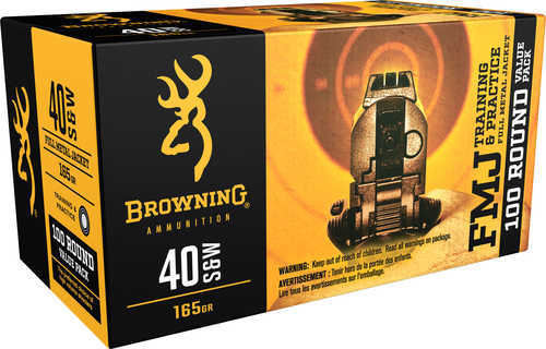 Browning 40 S&W 165 Grain Full Metal Jacket – Reliable Training Ammunition