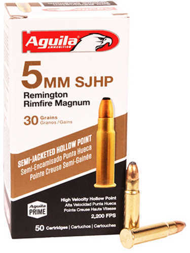 Aguila 5mm Remington Ammunition - High Velocity 30 Grain Jacketed Hollow Point