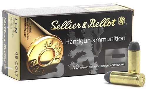 Sellier & Bellot 45 Colt Ammunition – High-Quality 250 Grain Lead Flat Nose