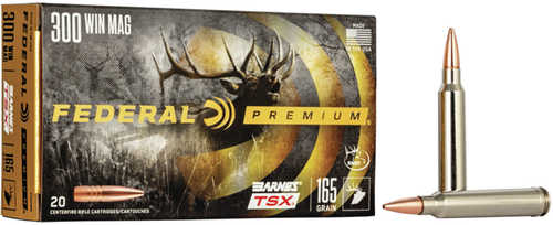 Federal Premium 300 Win Mag 165gr TSX Ammo 20 Rounds