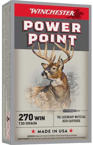 Winchester Super X 270 Win 130gr Power-Point Ammo 20rd Box