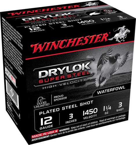 12 Gauge 25 Rounds Winchester Steel Shotshell 3In Size 3