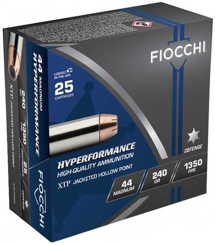 Fiocchi 44 Rem Magnum Ammunition – 240 Grain Hollow Point for Superior Performance