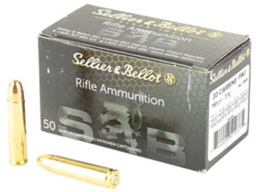 Sellier Bellot SB30A 30 Carbine 110gr Full Metal Jacket Ammo 50 Rounds