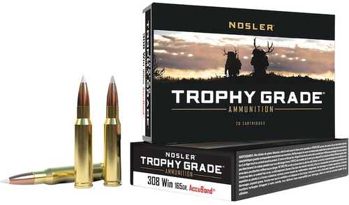.308 Winchester 165gr Nosler AccuBond Ammo 20 Rounds