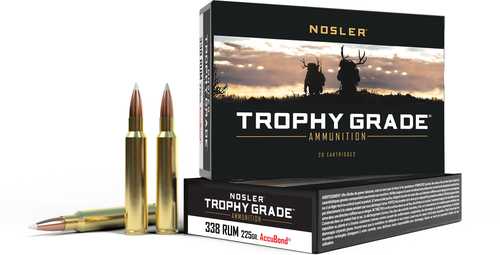 338 Remington Ultra Magnum 20 Rounds Ammunition Nosler 225 Grain Ballistic Tip