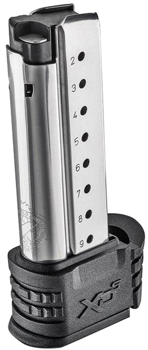 Springfield Armory Handgun Magazines Springfield Armory Springfield Armory XD(S) Magazine w Black X-Tension 9mm 9/rd Stainless