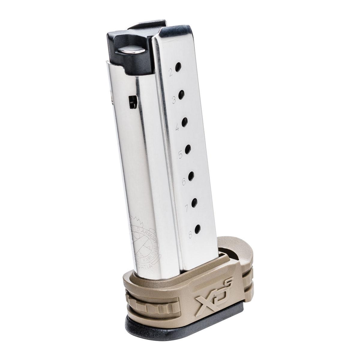 Springfield Armory Gun Parts|Handgun Magazines Springfield Armory Springfield XD-S Extended Magazine FDE 9mm 8/rd