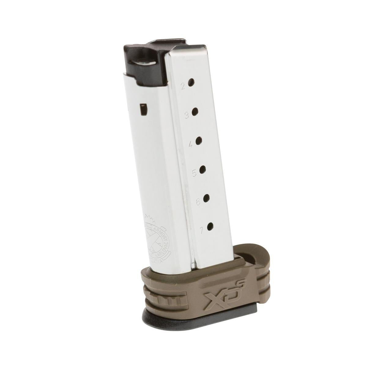 Springfield Armory Gun Parts|Handgun Magazines Springfield Armory Springfield XD-S Extended Magazine FDE 40 SW 7/rd