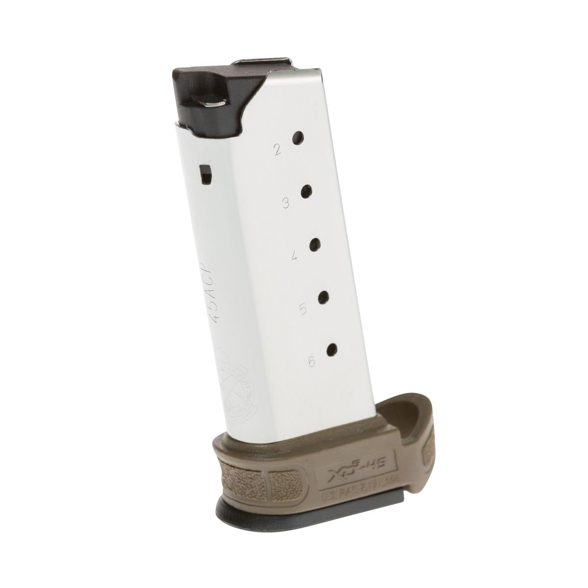 Springfield Armory Handgun Magazines Springfield Armory Springfield XD-S MOD.2 Extended Magazine Desert FDE .45 ACP 6/rd