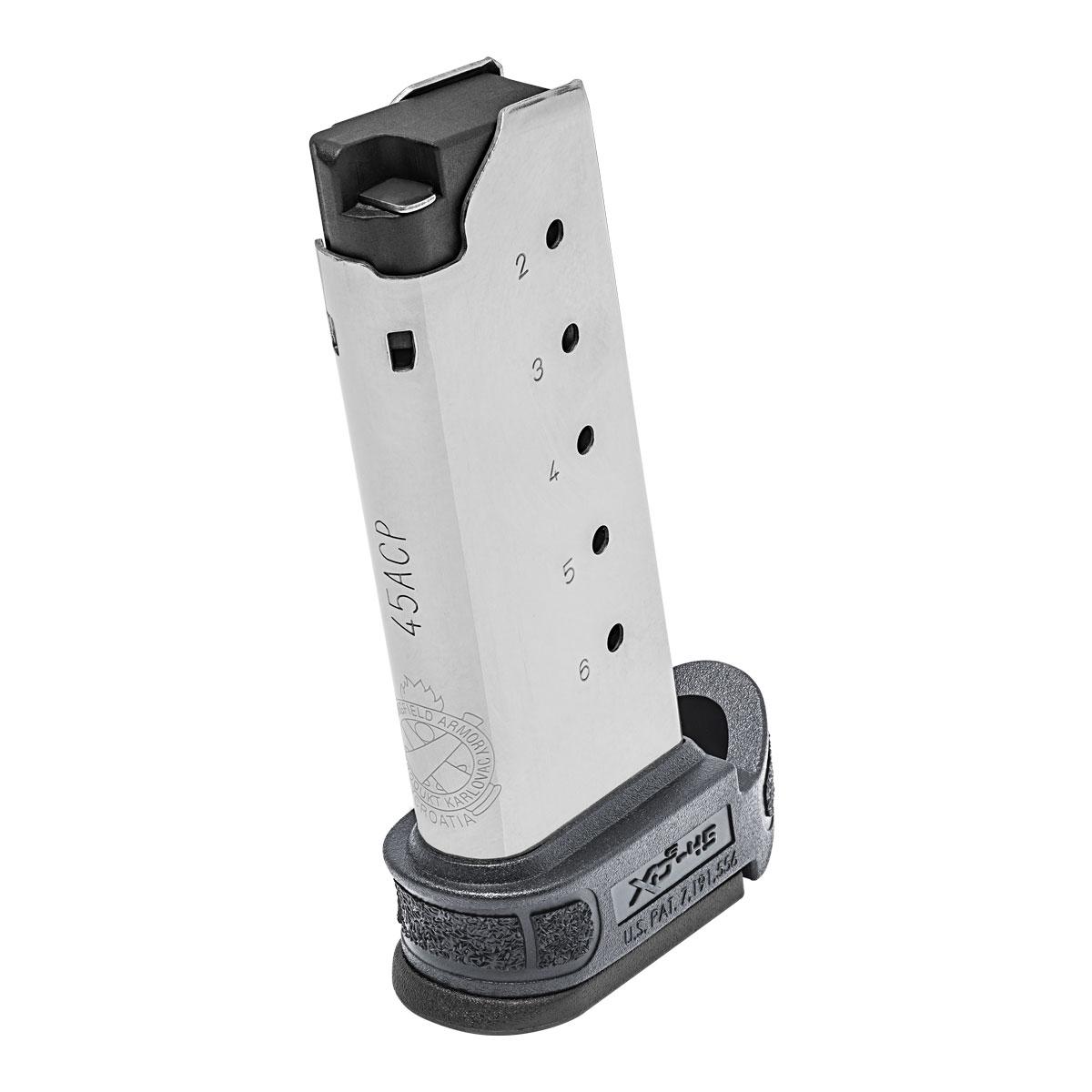 Springfield Armory Handgun Magazines Springfield Armory Springfield XD-S MOD.2 Tactical Extended Magazine Grey .45 ACP 6/rd