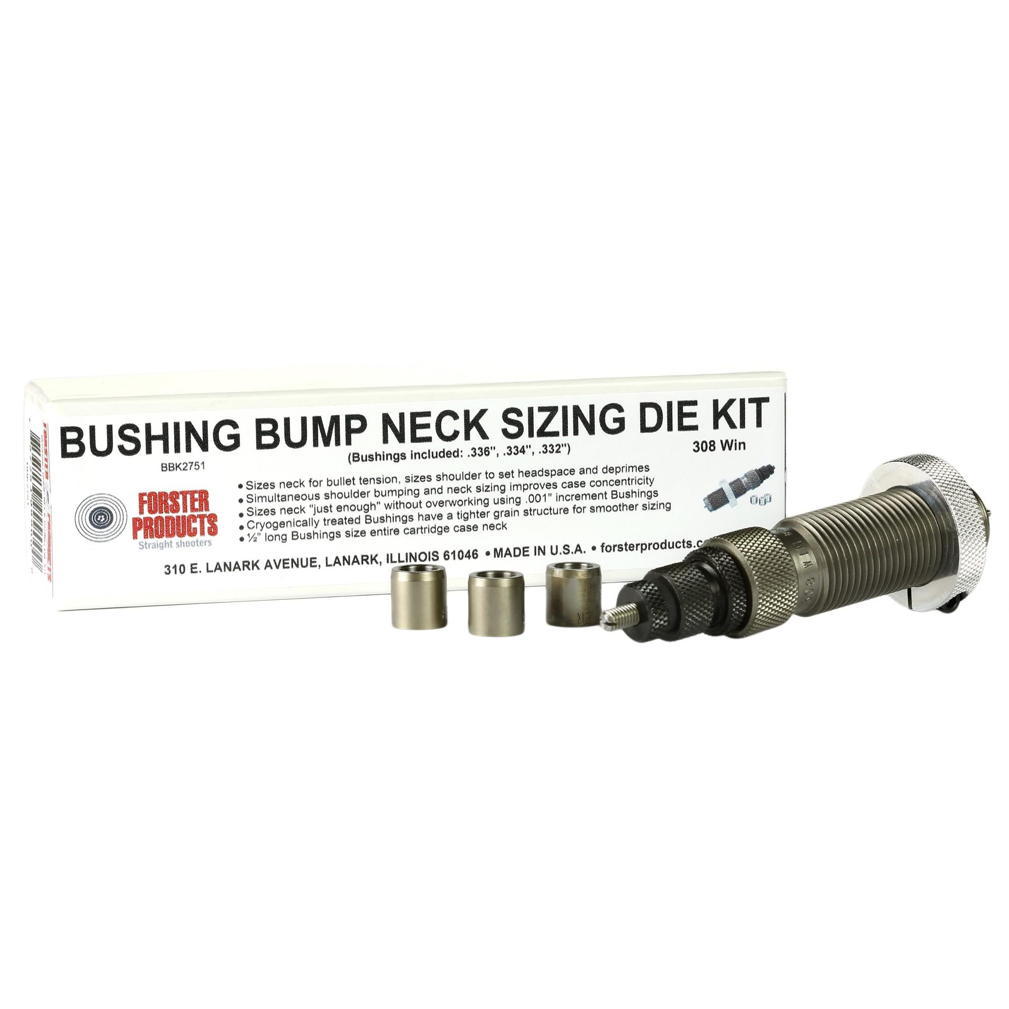 Forster Products Rifle Dies Forster Products BUSHING BUMP KIT 6 CREEDMOOR