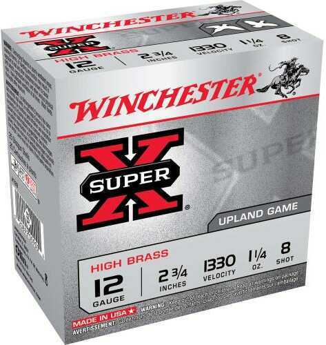 12 Gauge 25 Rounds Winchester Super X High Brass Lead Eight