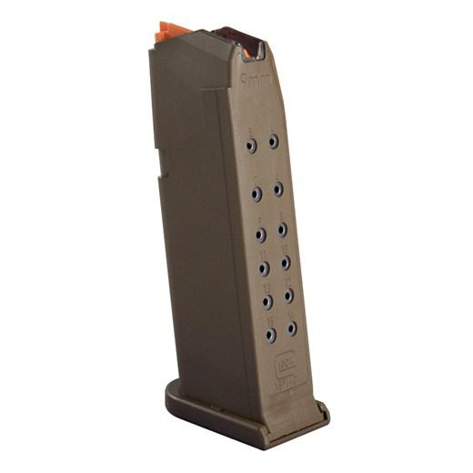 Glock Handgun Magazines Glock Gen5 Factory Handgun Magazine G19 G26 9mm Luger - Flat Dark Earth 15/rd (Pkg)