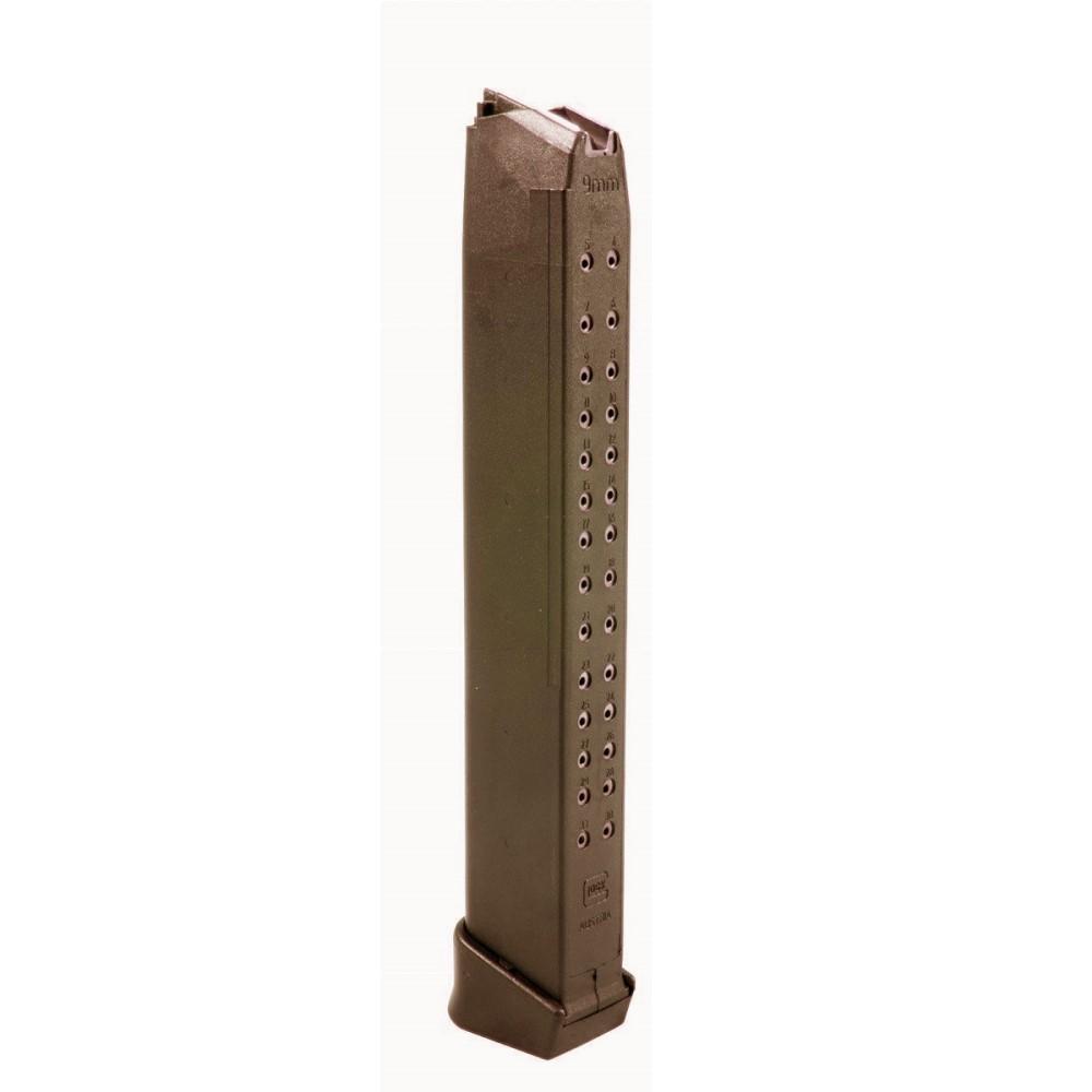 Glock Handgun Magazines Glock Gen5 Factory Magazine for G17 G17L G19 G19X G26 G34 FDE 9mm Luger 33 Round Pkg