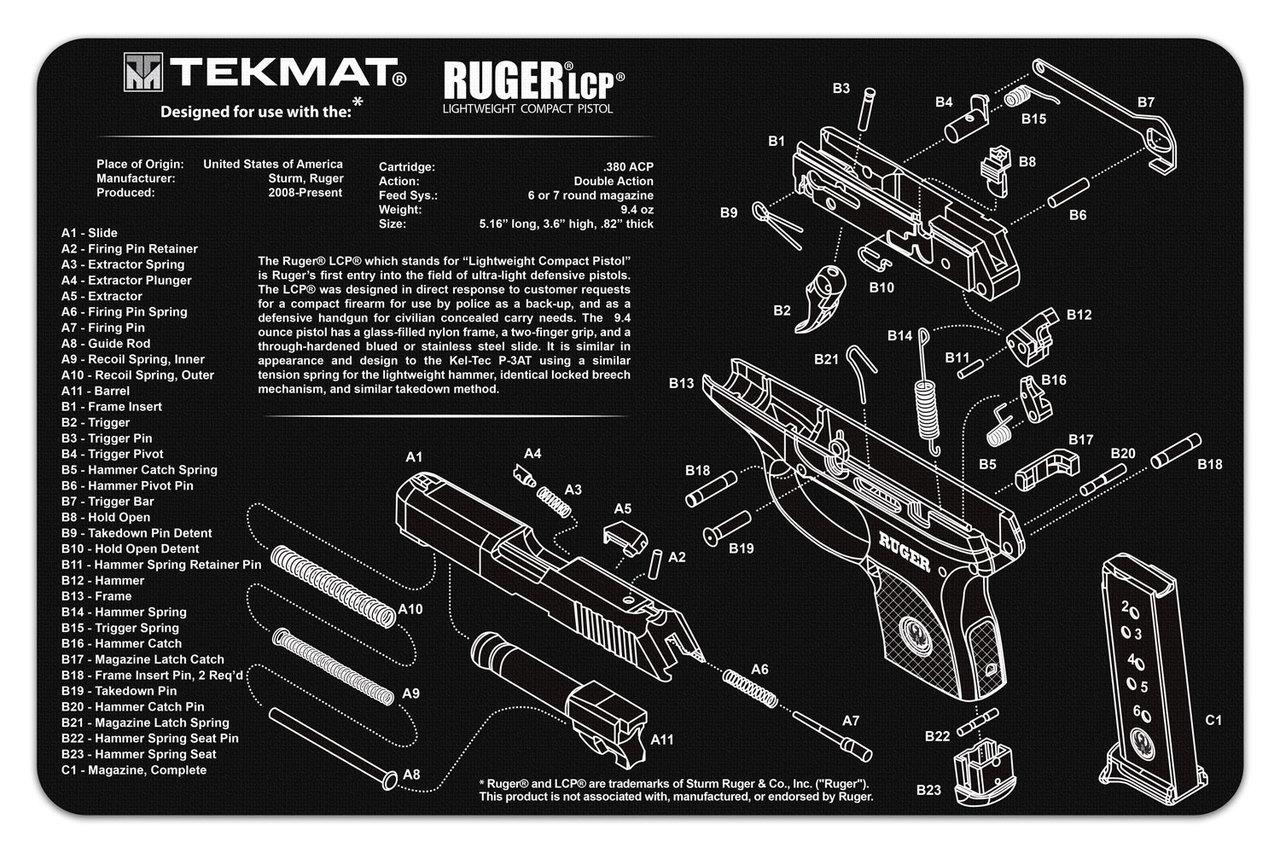 Gsm Gun Cleaning Mats Gsm TekMat 11x17 Gun Cleaning Mat- Ruger LCP