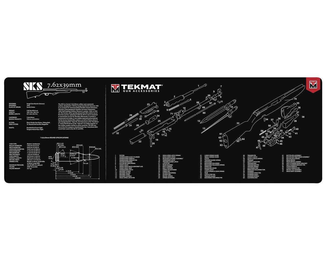 Gsm Gun Cleaning Mats Gsm TekMat 12x36 Gun Cleaning Mat - SKS