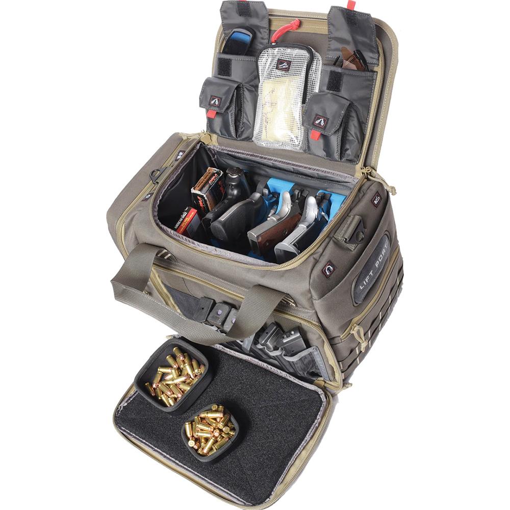 G-Outdoors Dry Bags|Bags &amp; Duffels|Shooting|Range Bags G-Outdoors G-Outdoors Range Bag with 2 Dump Cups and Foam Cradle for 4 Handguns M/L