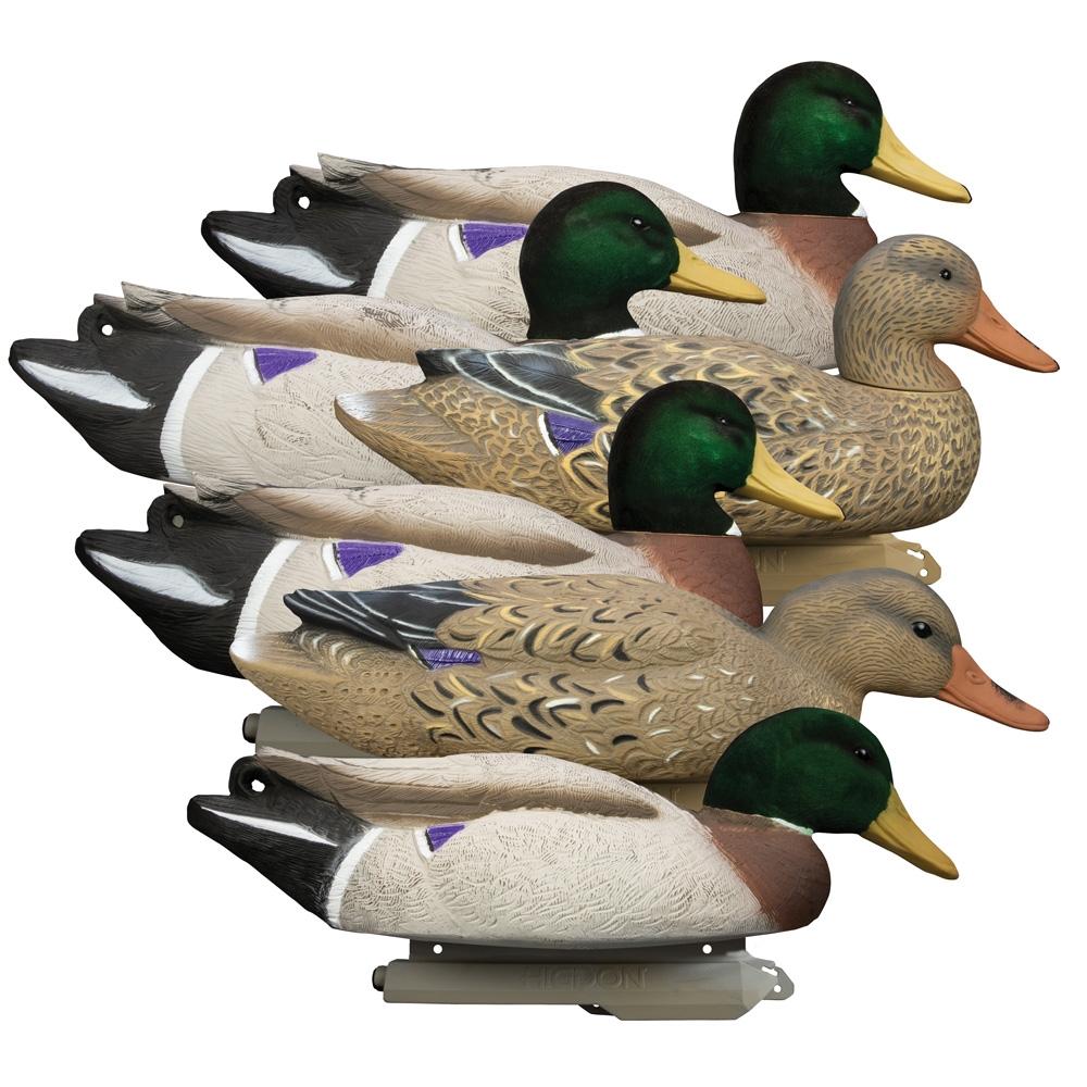 Higdon Outdoors Duck Decoys Higdon Outdoors Higdon Outdoors Battleship Mallard Flocked Heads 6pk
