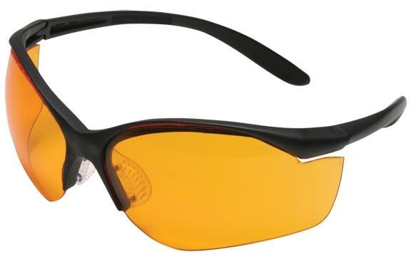 Honeywell Safety Products USA Shooting Glasses Honeywell Safety Products USA Howard Leight Uvex Vapor II Shooting Glasses Black with Orange Lens