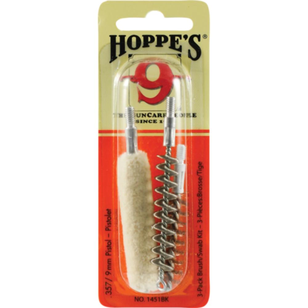 Hoppe's Cleaning Brushes Mops and Swabs Hoppe's 3-Pack Brush/Swab Kit .357/9mm