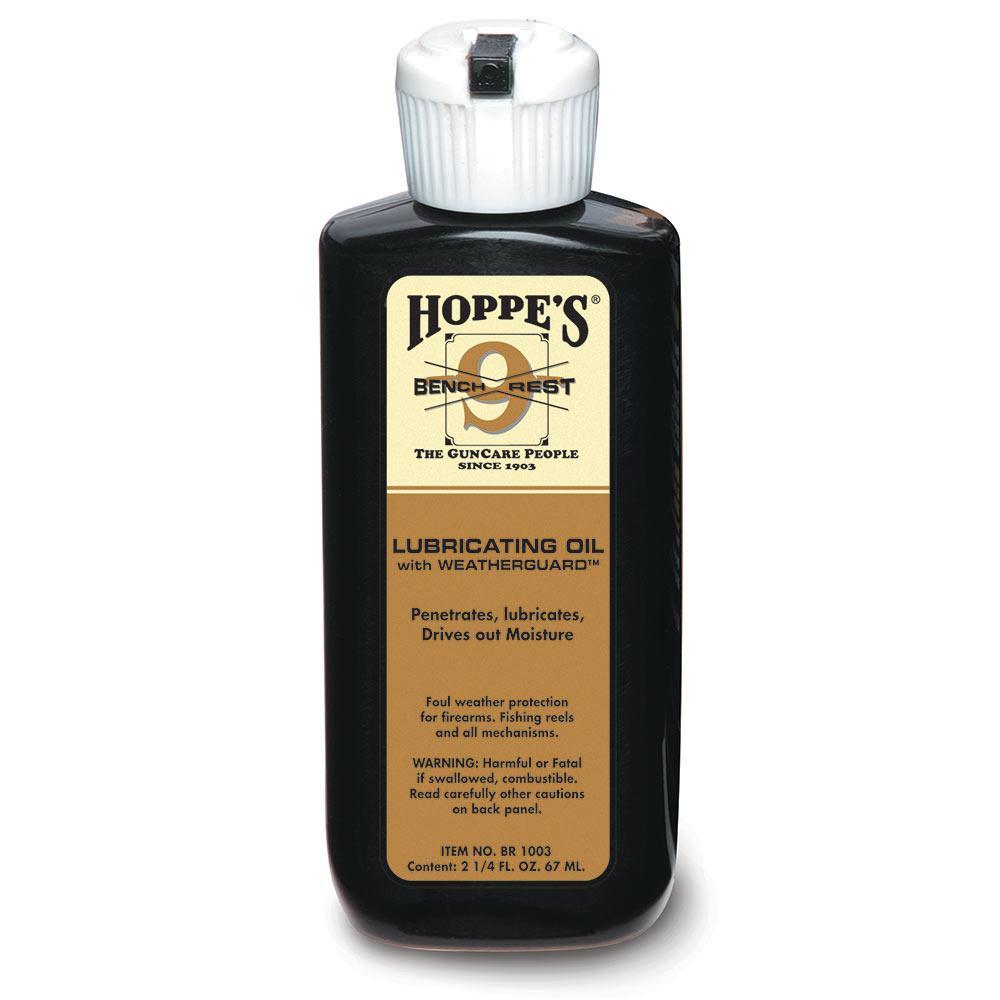 Hoppe's Gun Oils &amp; Gun Cleaning Solvents Hoppe's Bench Rest 9 Lubricating Oil with Weatherguard - 2-1/4 oz Squeeze Bottle