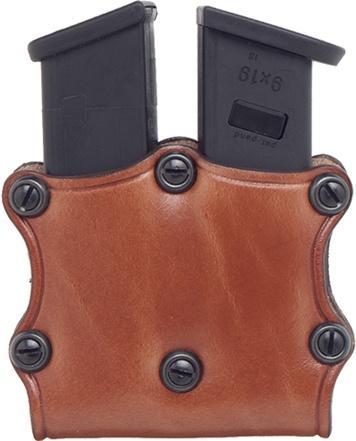Hunter Company Inc Pouches|Magazine Holsters Hunter Company Inc Hunter Leather Double Magazine Pouch Open Top - Single Stack Magazine