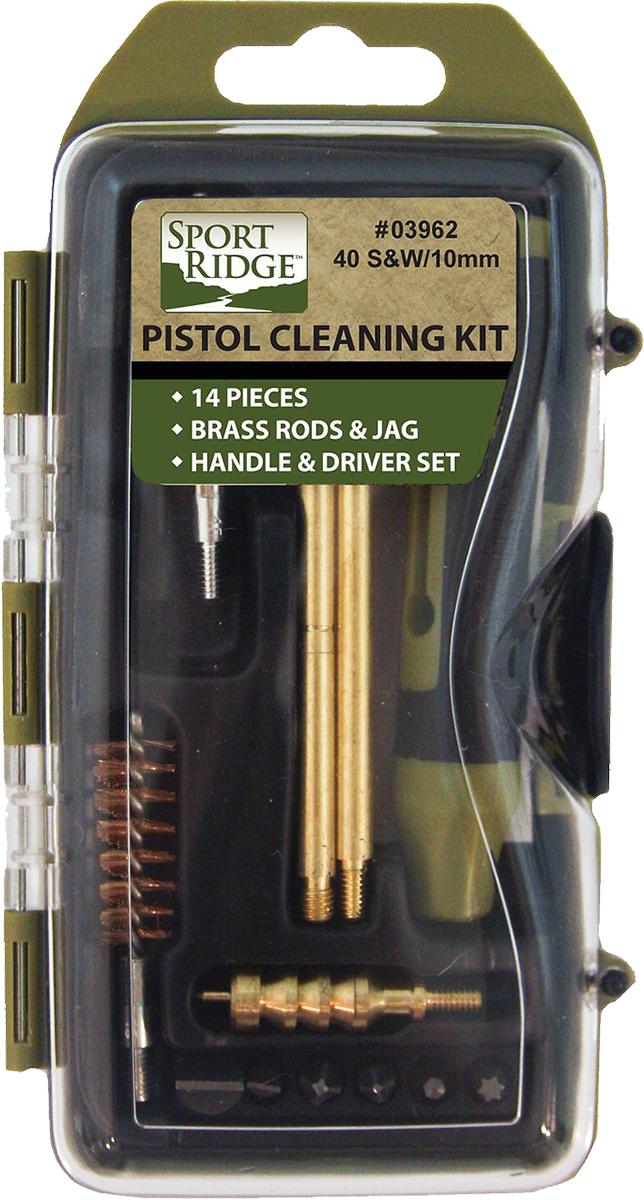 Military Products Gun Cleaning Kits Military Products TacShield Sport Ridge 14pc Pistol Cleaning Kit - 40 Cal/10mm Black