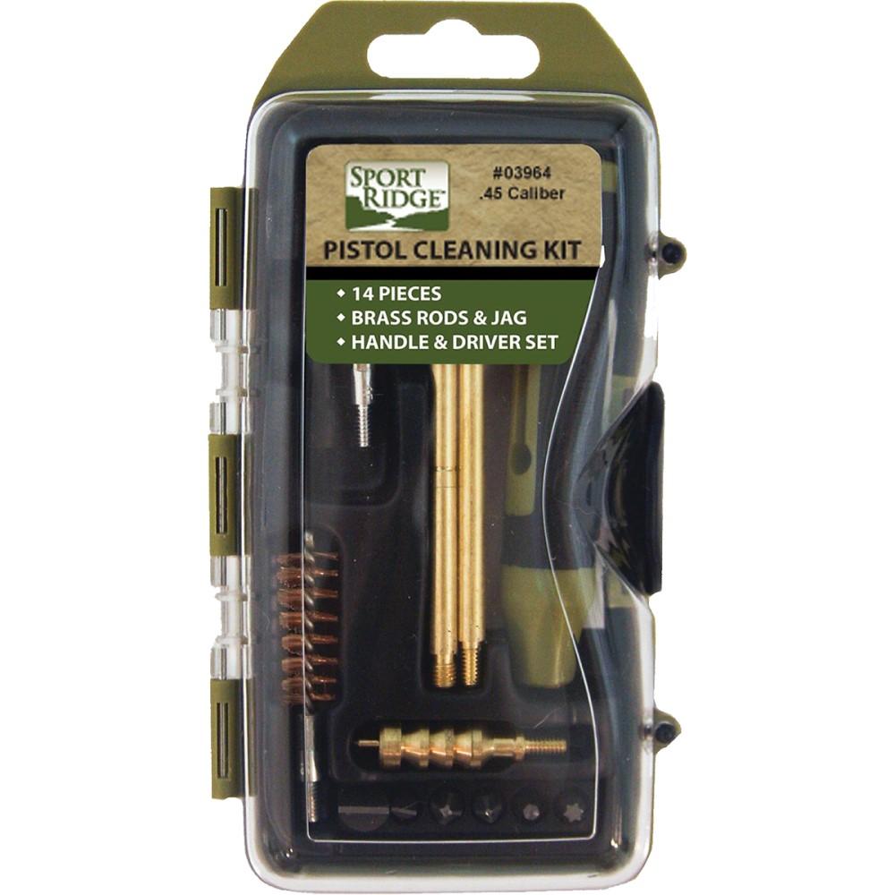 Military Products Gun Cleaning Kits Military Products TacShield Sport Ridge 14pc Pistol Cleaning Kit Hard Case 45 Cal