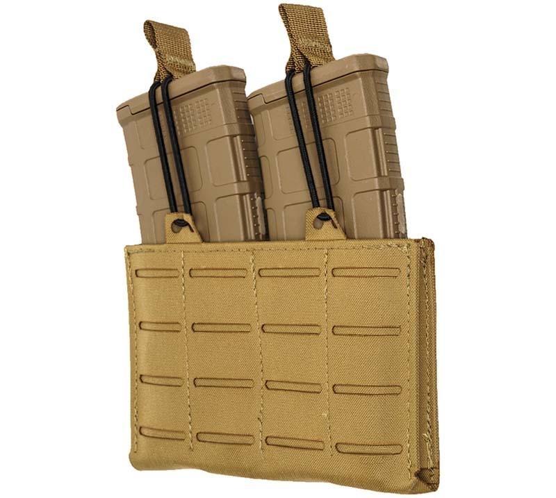 Military Products Pouches Military Products TacShield RZR Molle Double Rifle Magazine Pouch Coyote Brown