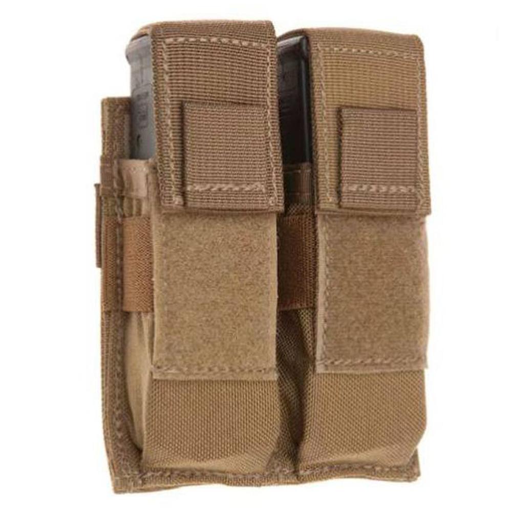 Military Products Pouches|Magazine Holsters Military Products TacShield RZR Molle Double Universal Pistol Magazine Pouch Coyote