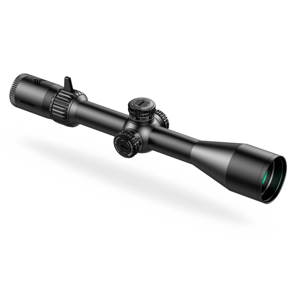 10 Ring Centerfire Scopes 10 Ring Swampfox Patriot Precision Series 4-16x44 Rifle Scope FFP Sharpshooter Grid MIL Reticle Black