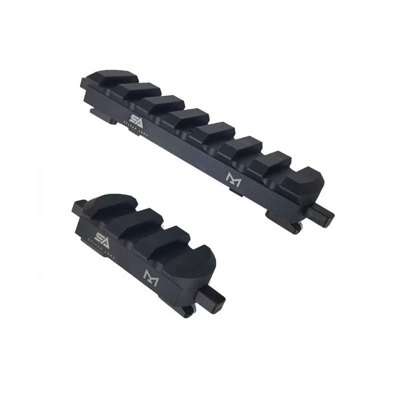 10 Ring Picatinny-Style Universal Mounts 10 Ring Sylvan Arms 2 Piece QD Rail Combo Black