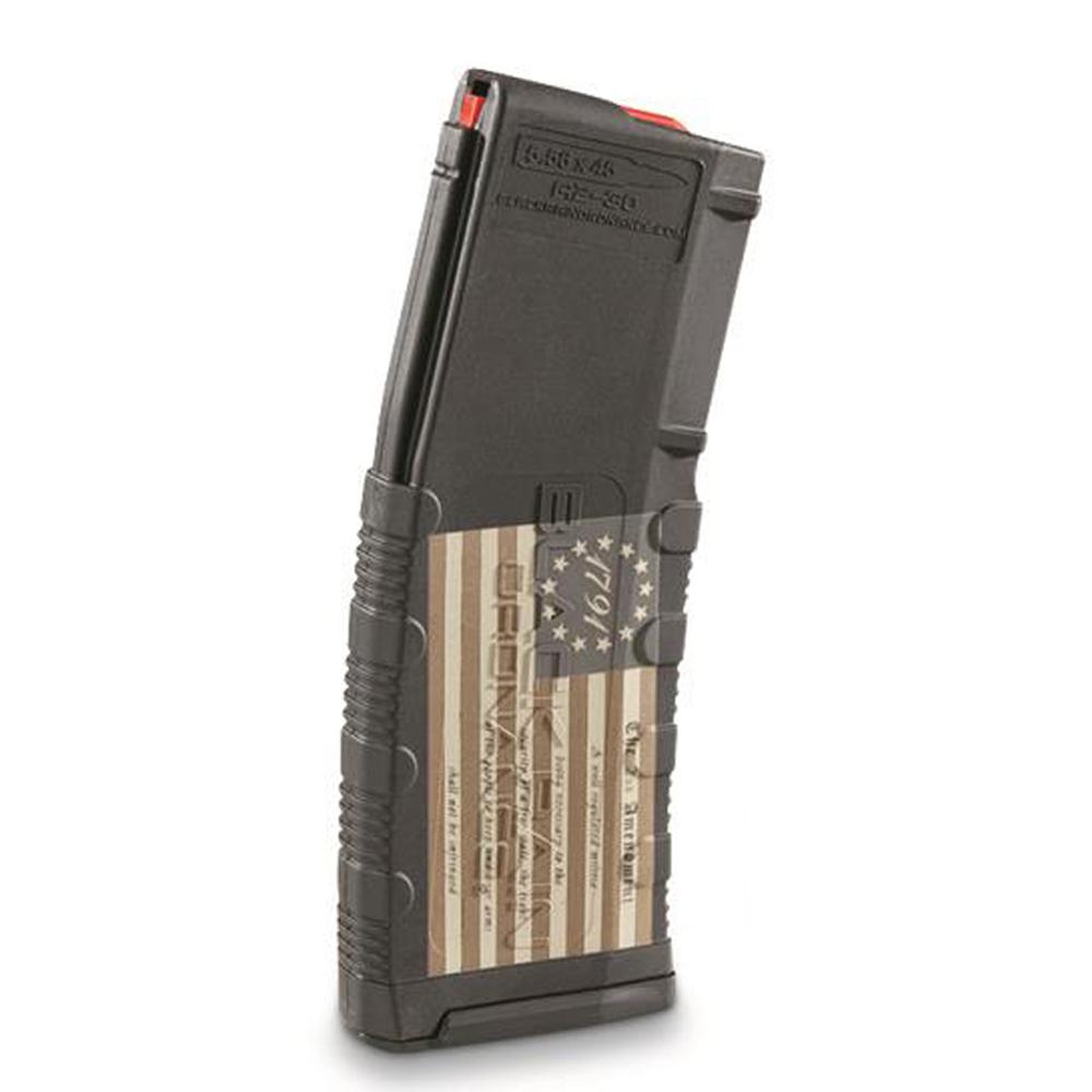 Black Rain Ordnance Inc Rifle Magazines Black Rain Ordnance Inc Black Rain Ordnance 1791 American Flag Rifle Magazine 5.56x45 NATO 30 Round